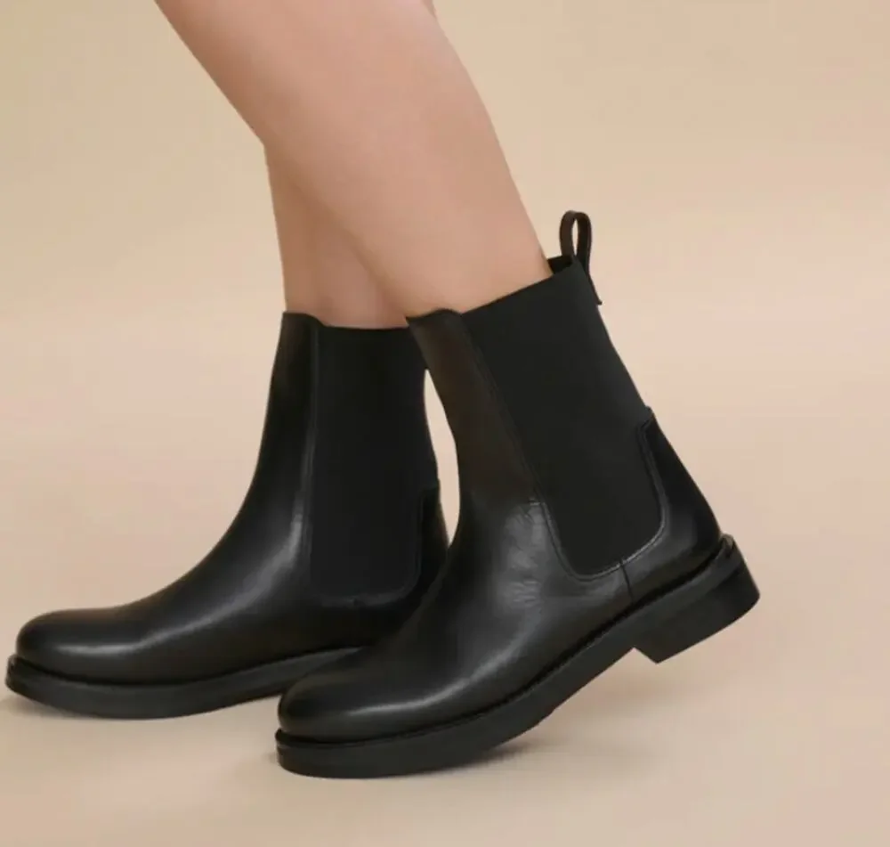 Jenni Kayne Leather Alden Black Boot NEW Size 37